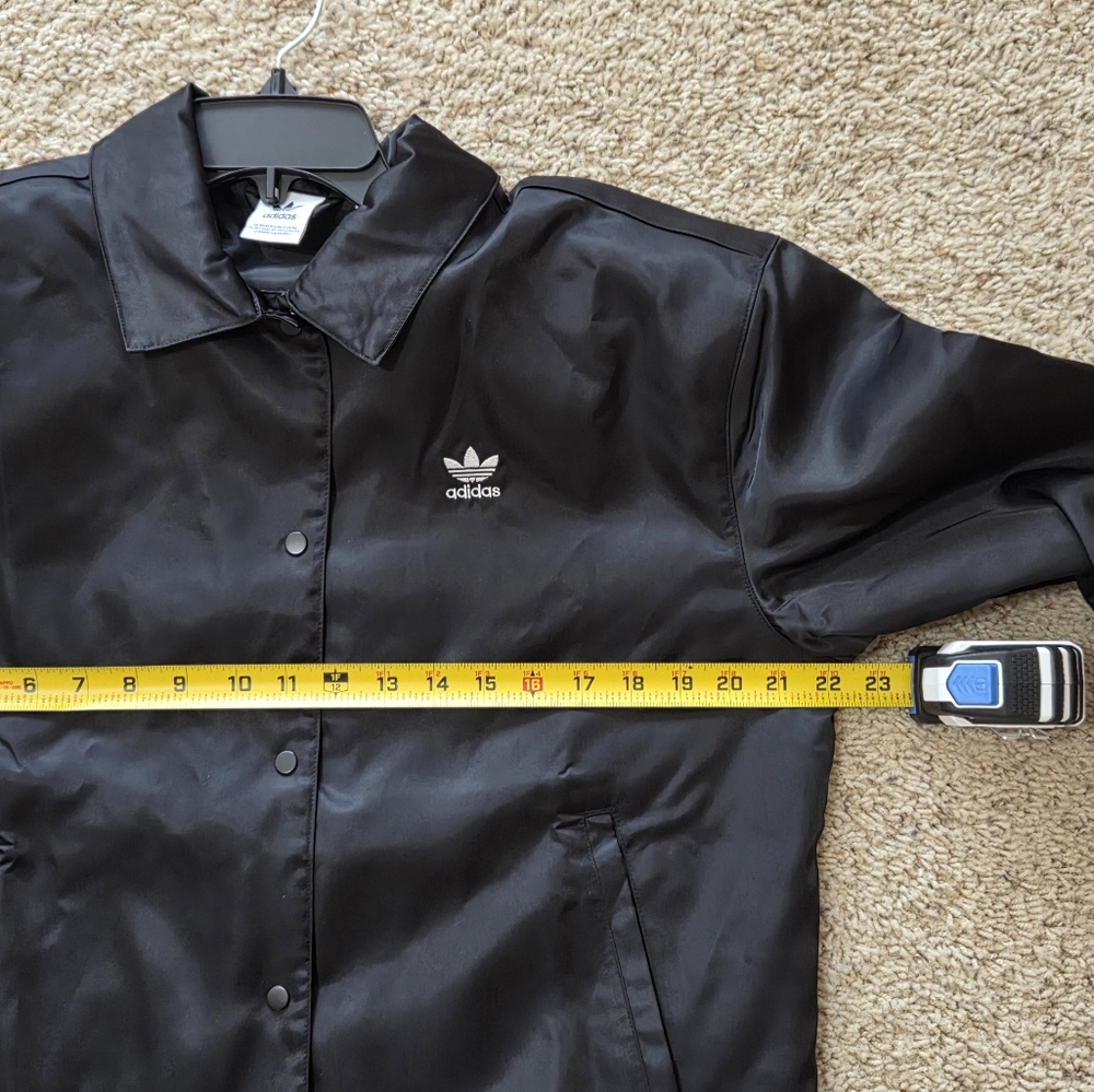 Adidas Women's Trefoil Black Coaches Jacket SZ M - Picture 6 of 7